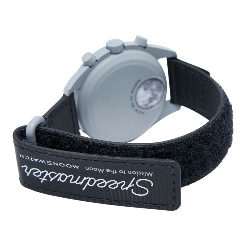 歐米茄 x Swatch 登月計畫腕錶 SO33M100 石英機芯 黑色錶盤 陶瓷尼龍錶帶 男士 OMEGA-2