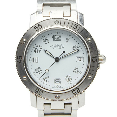 愛馬仕 Clipper 潛水錶 CL7.710 石英白色錶盤不鏽鋼男士腕錶