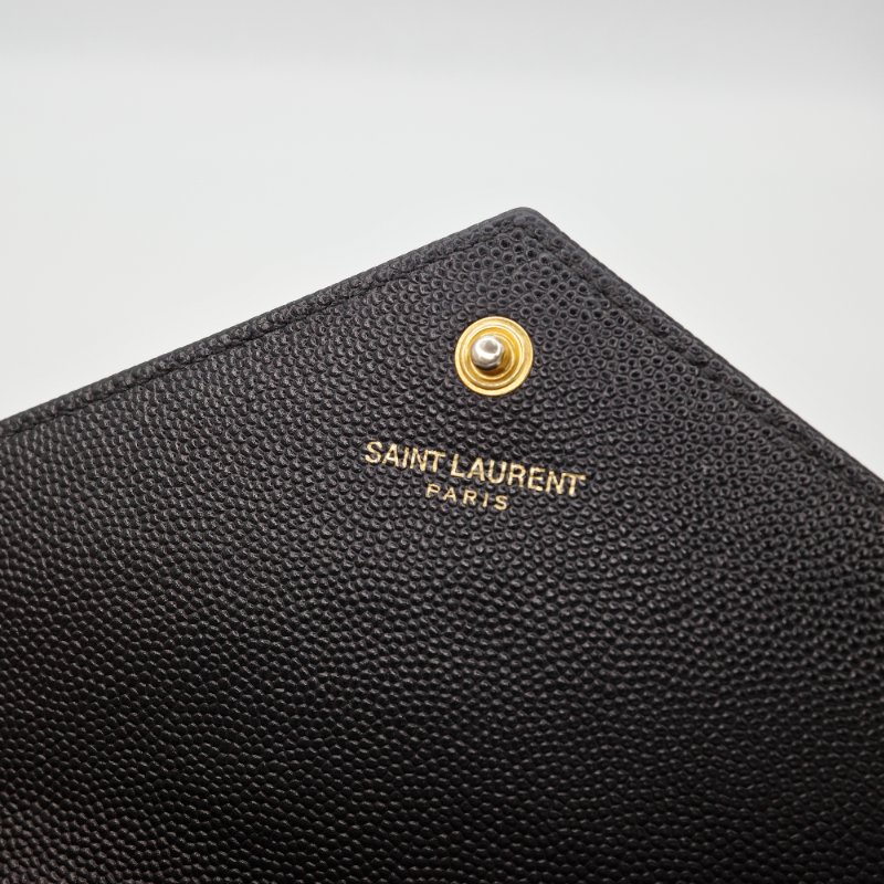 Saint Laurent 聖羅蘭 WOC 黑色荔枝牛皮金扣-11