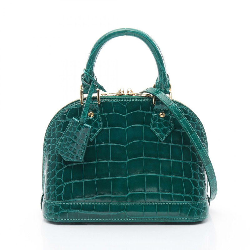 路易威登 Alma BB 手提包 N90902 異國風情皮革 綠色 二手 女士-0