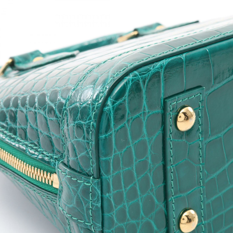 路易威登 Alma BB 手提包 N90902 異國風情皮革 綠色 二手 女士-5