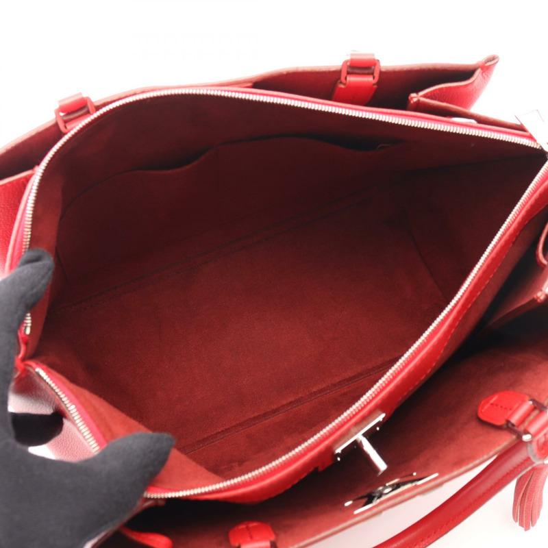 路易威登 Lockme 肩背手提包 M54570 皮革 紅色寶石色 二手斜挎包-2