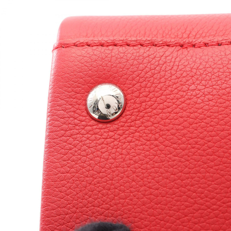 路易威登 Lockme 肩背手提包 M54570 皮革 紅色寶石色 二手斜挎包-7