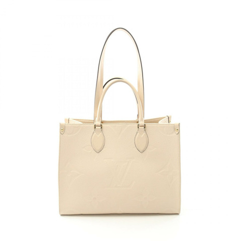 路易威登 On the Go MM 單肩手提包 M46531 Monogram 皮革 二手 米色