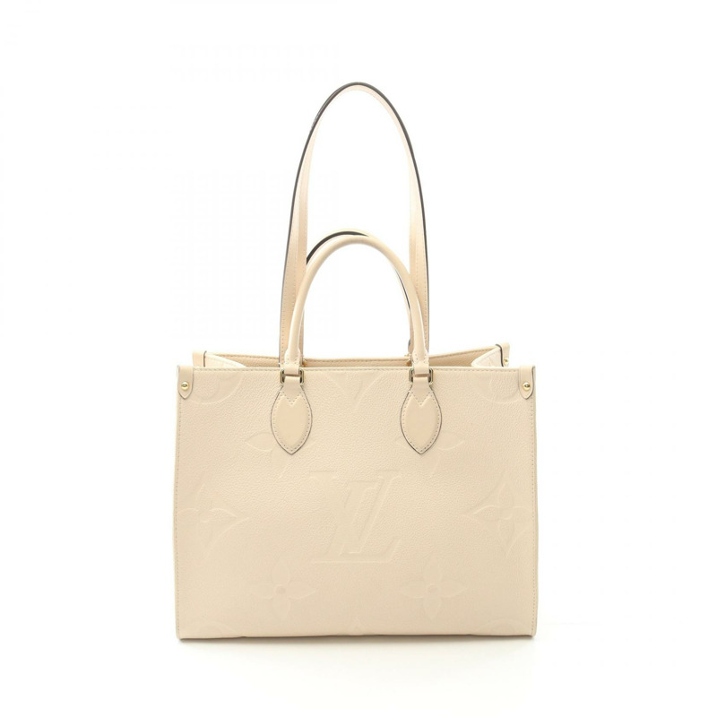 路易威登 On the Go MM 單肩手提包 M46531 Monogram 皮革 二手 米色-0