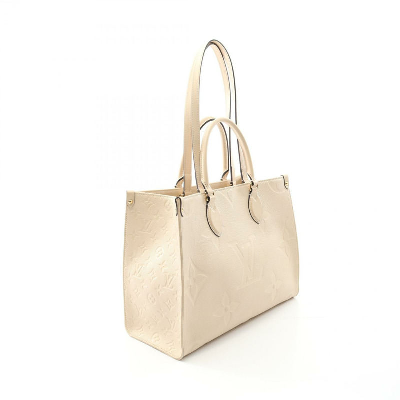 路易威登 On the Go MM 單肩手提包 M46531 Monogram 皮革 二手 米色-1