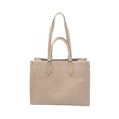 路易威登 On the Go MM 單肩手提包 M45607 Monogram empreinte 米色 LV