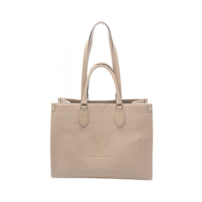 路易威登 On the Go MM 單肩手提包 M45607 Monogram empreinte 米色 LV-0