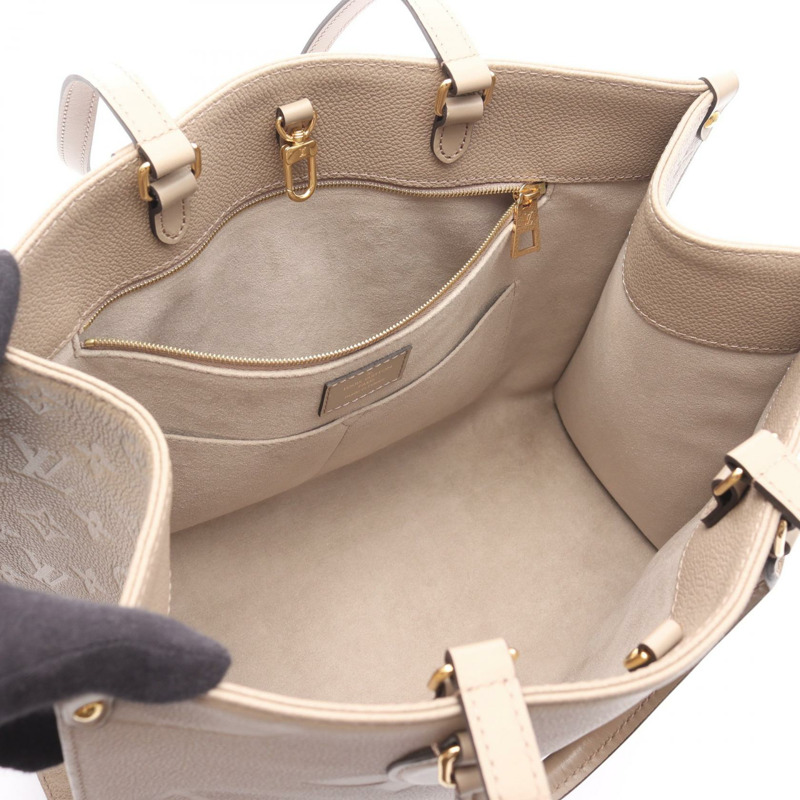 路易威登 On the Go MM 單肩手提包 M45607 Monogram empreinte 米色 LV-2