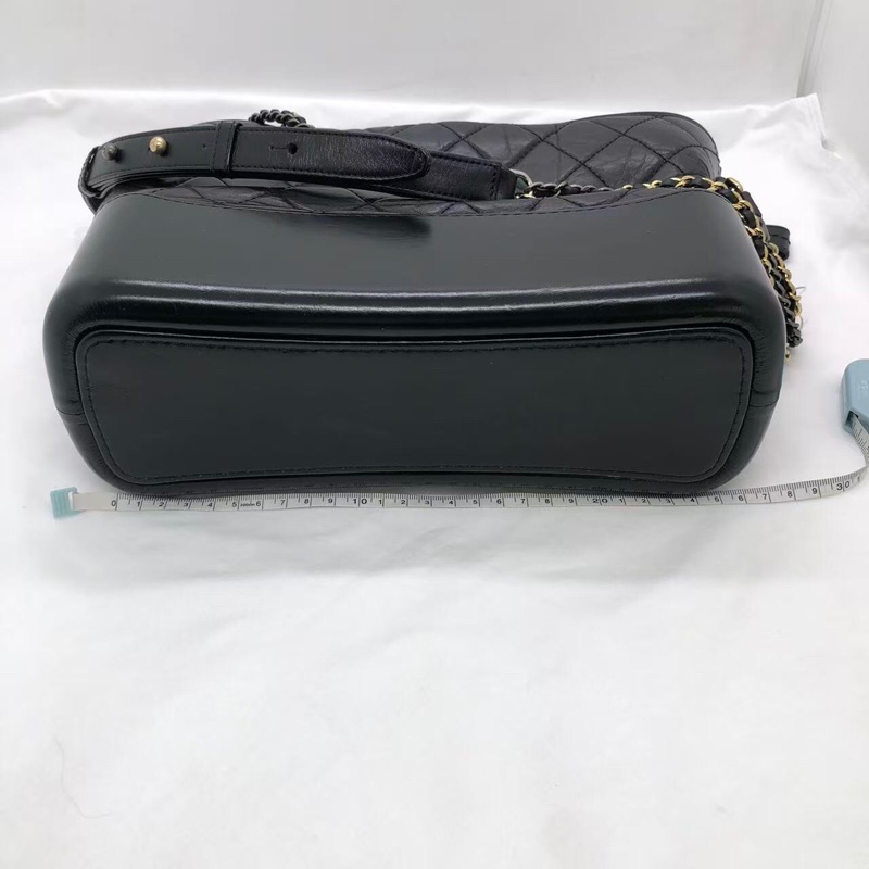 二手 Chanel 香奈兒流浪包中號黑色鏈條包，鐳射 25 開，沒有配件，有划痕磨損，具體看細節圖-2