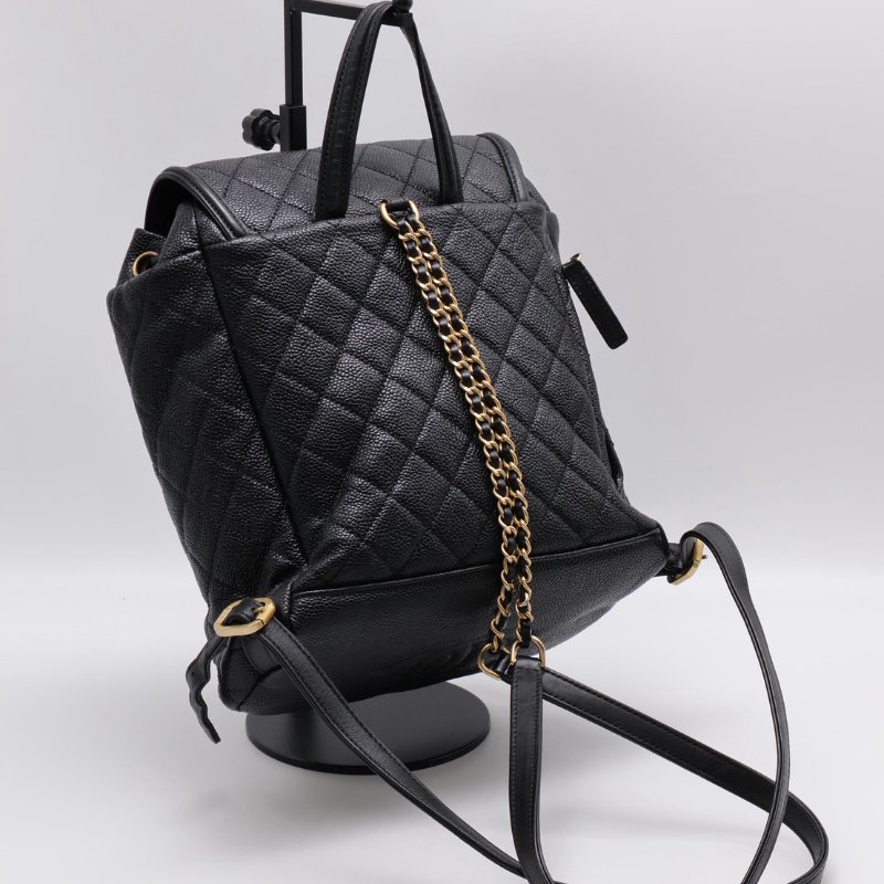 CHANEL Vanity case雙肩後背包 - 黑金26開-1