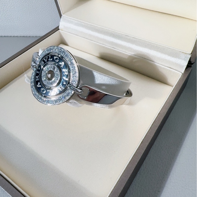 Bvlgari寶格麗 格麗帕蓮輪系列 白金手鐲，18號，市面上非常少見，2013年購入，老款沒有編碼-3