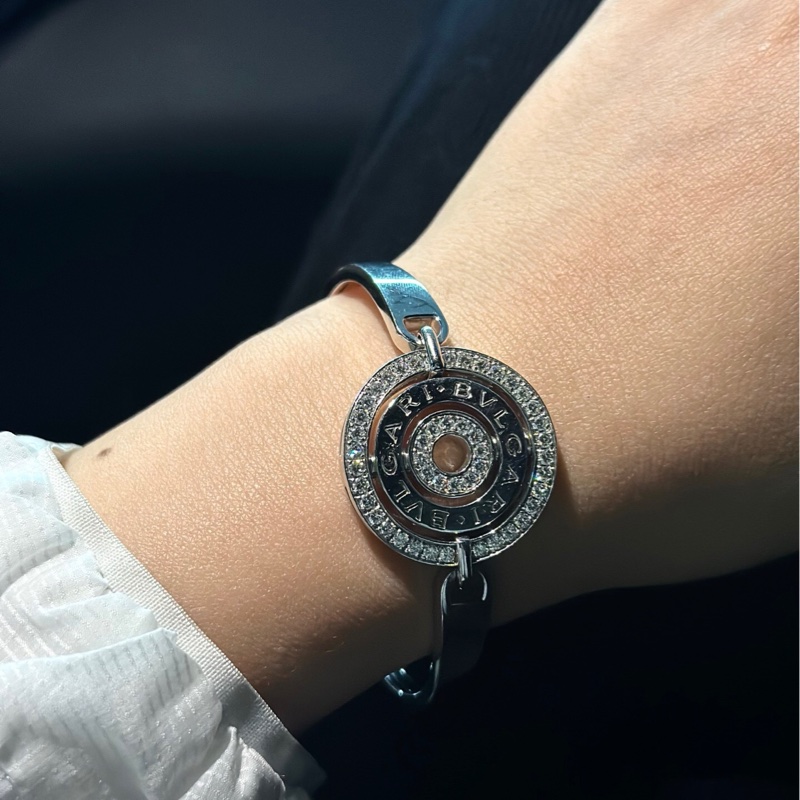 Bvlgari寶格麗 格麗帕蓮輪系列 白金手鐲，18號，市面上非常少見，2013年購入，老款沒有編碼-7