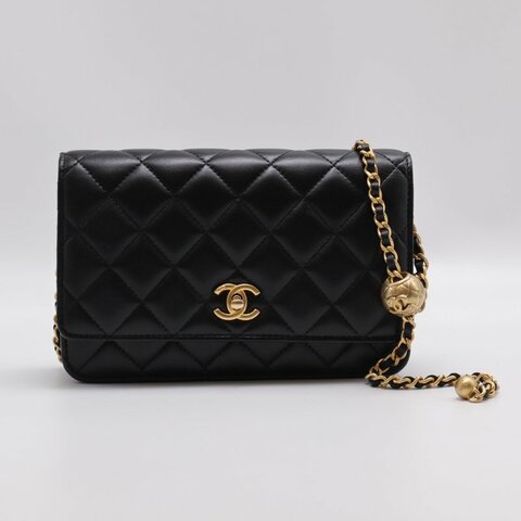 CHANEL 經典羊皮WOC - 金球黑金