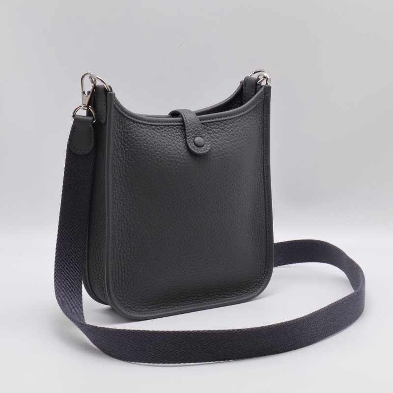 HERMES Mini evelyne - 石板灰銀 W-1