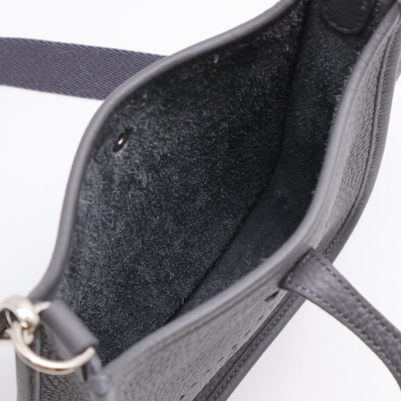 HERMES Mini evelyne - 石板灰銀 W-2