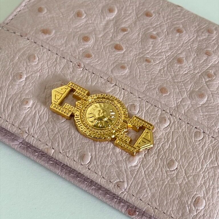 𝐯𝐞𝐫𝐬𝐚𝐜𝐞粉金鴕鳥皮相片簿/卡夾-2