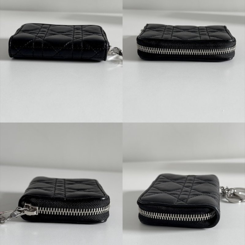 𝐃𝐈𝐎𝐑黑銀𝐋𝐚𝐝𝐲 𝐝𝐢𝐨𝐫零錢包/大全配/9.5成新-1