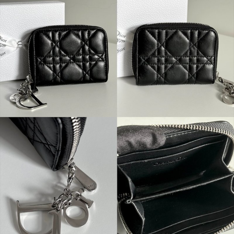 𝐃𝐈𝐎𝐑黑銀𝐋𝐚𝐝𝐲 𝐝𝐢𝐨𝐫零錢包/大全配/9.5成新-5