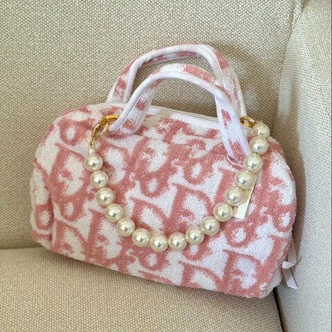 𝐃𝐢𝐨𝐫粉色老花毛巾包