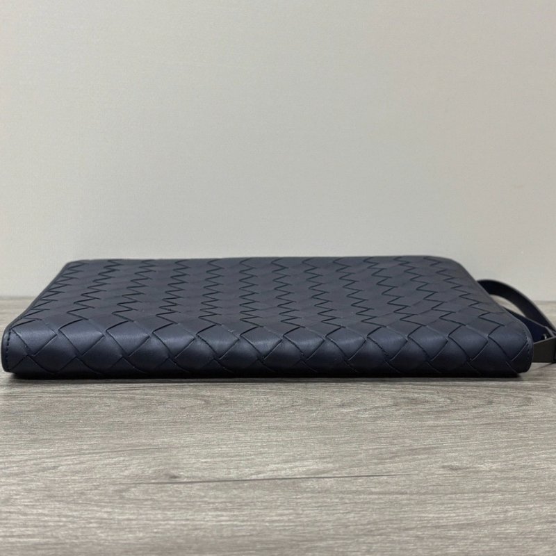 BV 藍色經典編織手拿包27.5*20*2.5 99新配件塵袋-3