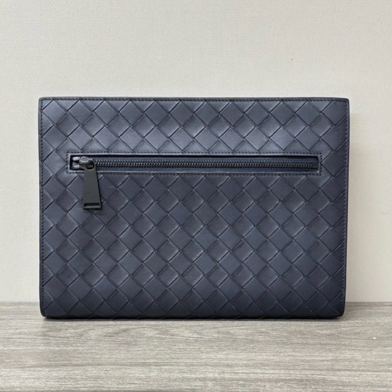 BV 藍色經典編織手拿包27.5*20*2.5 99新配件塵袋-4