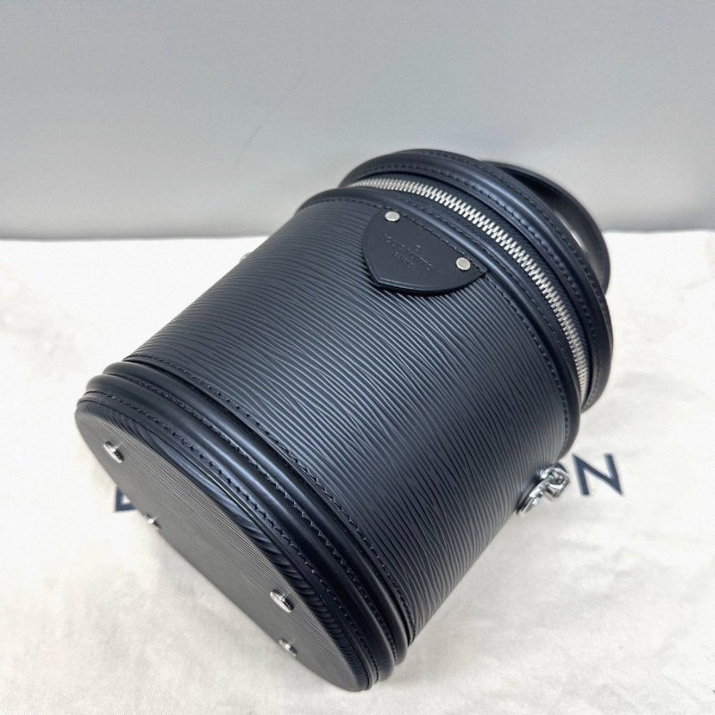 LV 黑銀水波紋發財桶手提肩背斜背包 15*17*14 98新配件塵袋 鎖-1