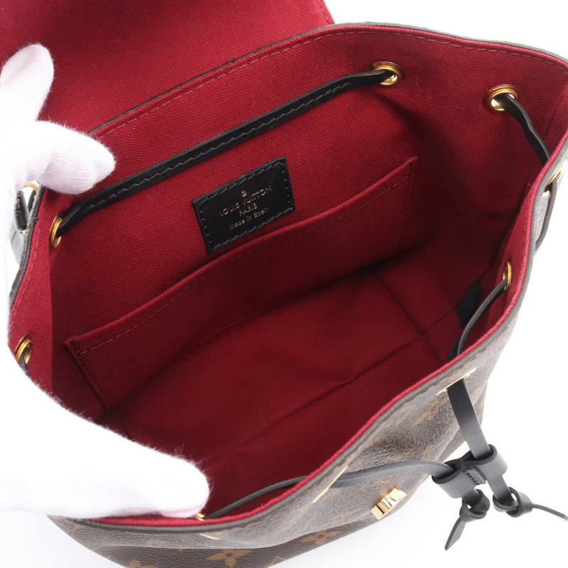 路易威登 Montsouris NM BB 雙肩包 M45516 Monogram 棕色黑色二手女款-2