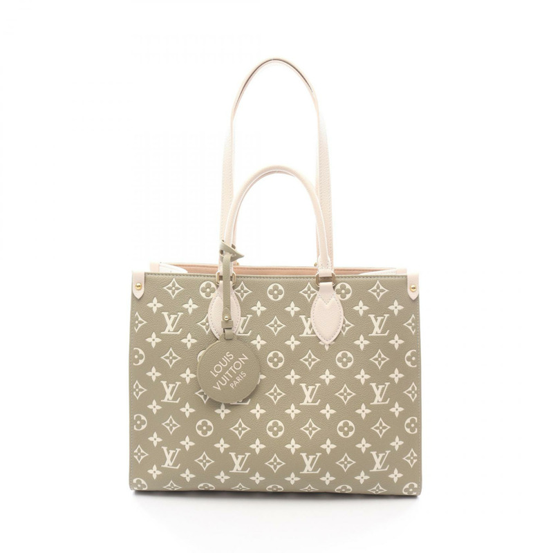 路易威登 On the Go MM 手提單肩包 M46060 Monogram empreinte 卡其色 LV-0