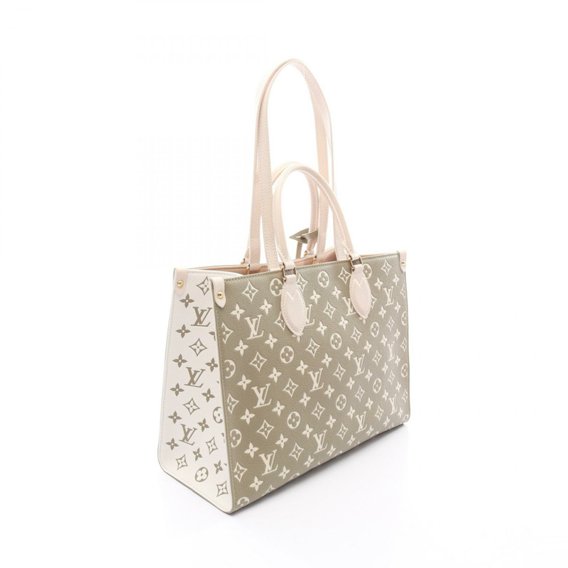 路易威登 On the Go MM 手提單肩包 M46060 Monogram empreinte 卡其色 LV-1