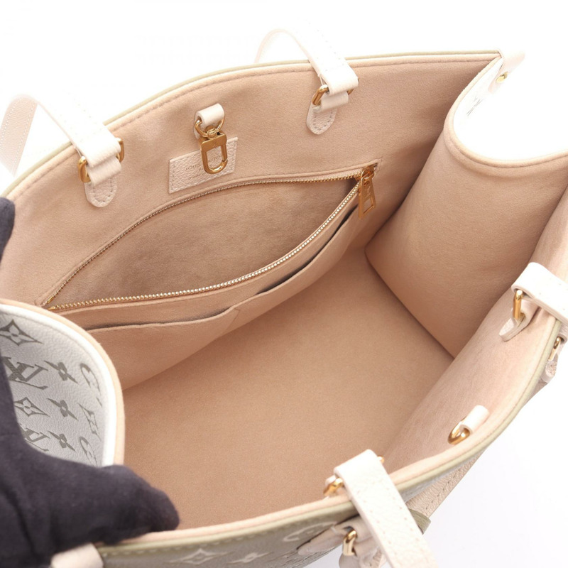 路易威登 On the Go MM 手提單肩包 M46060 Monogram empreinte 卡其色 LV-2