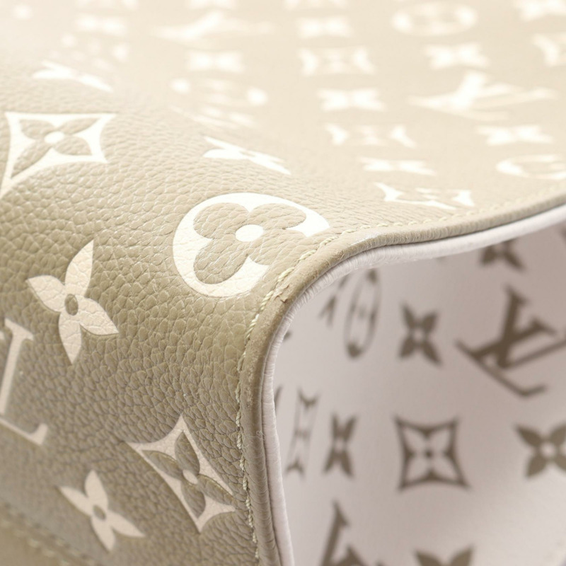 路易威登 On the Go MM 手提單肩包 M46060 Monogram empreinte 卡其色 LV-4
