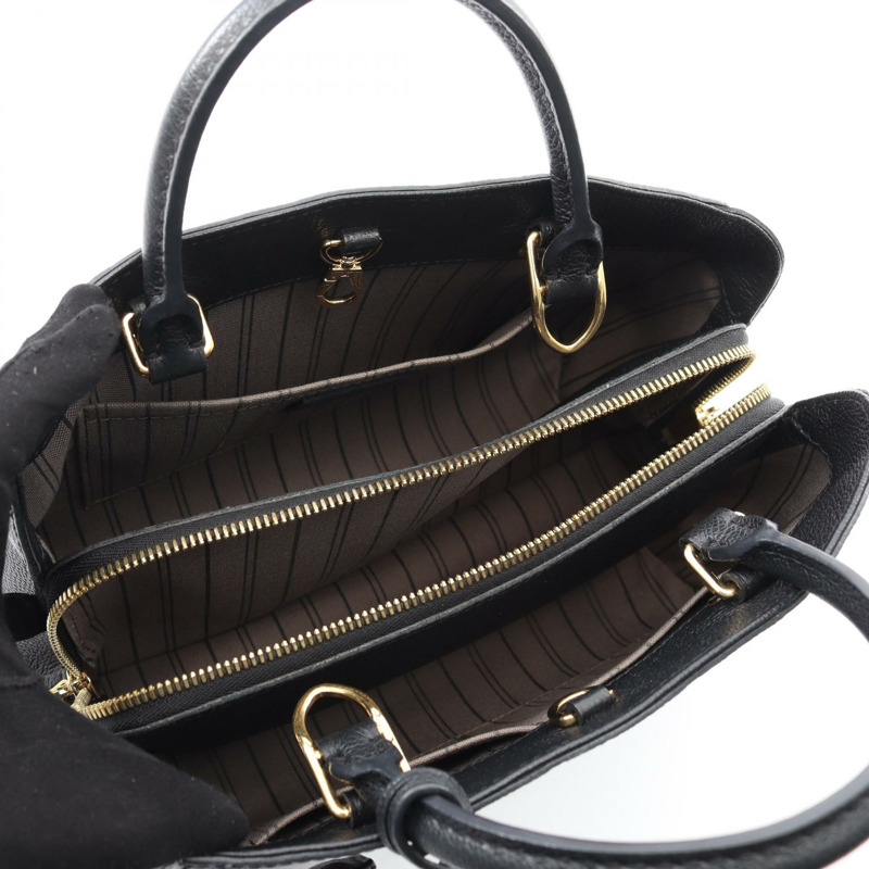 路易威登 Montaigne BB 手提包 M41053 Monogram empreinte 黑色二手皮革-2