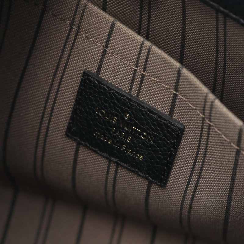 路易威登 Montaigne BB 手提包 M41053 Monogram empreinte 黑色二手皮革-3