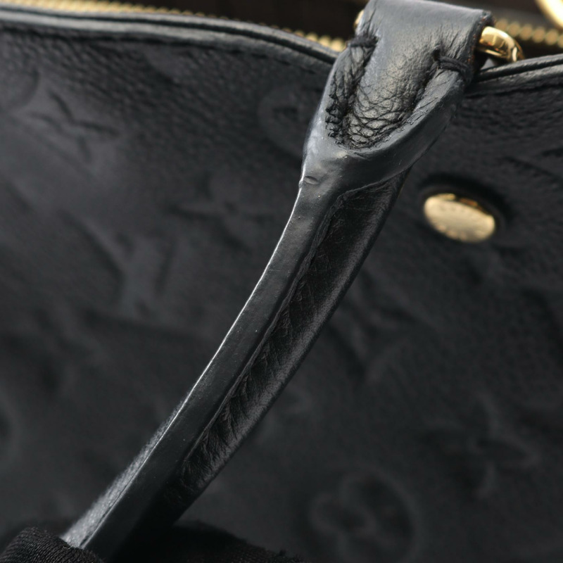 路易威登 Montaigne BB 手提包 M41053 Monogram empreinte 黑色二手皮革-5