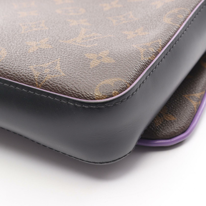 路易威登 Trio 斜背包 M46266 Monogram 帆布棕色馬卡薩皮革-5