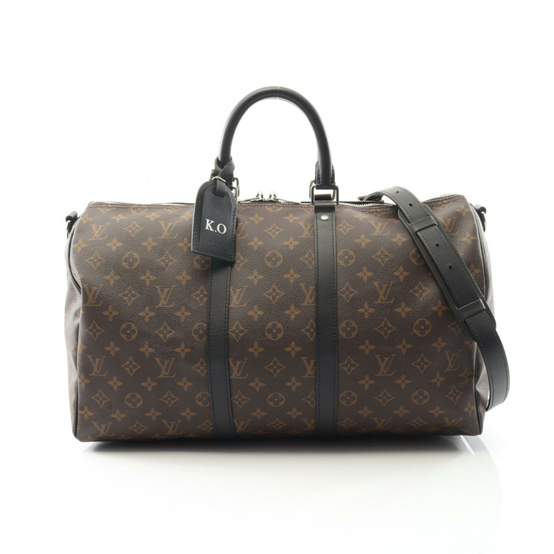 路易威登 Keepall Bandouliere45 旅行手提包 M56711 Monogram Macassar LV-0