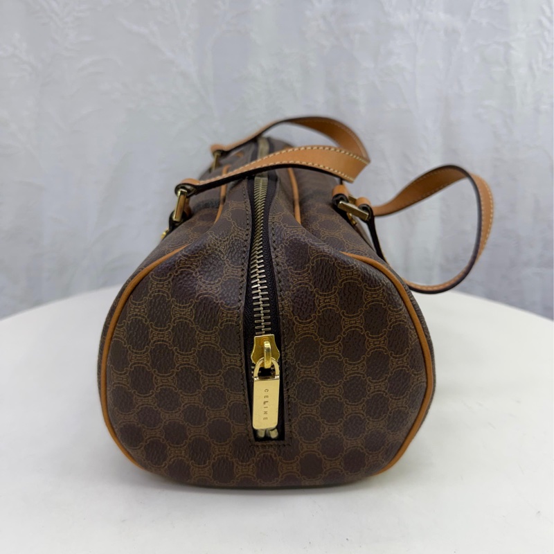 CELINE 塗層帆布Hand Bag金扣手挽袋-9