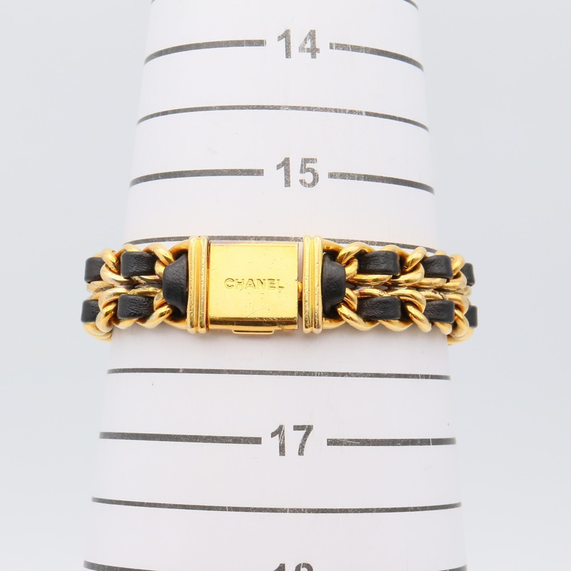 香奈兒 Premiere L 腕錶，鍍金，皮革錶帶，女士，黑色，H0001-6