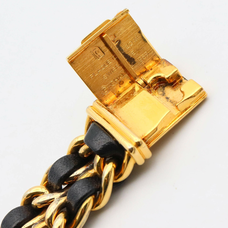 香奈兒 Premiere L 腕錶，鍍金，皮革錶帶，女士，黑色，H0001-12