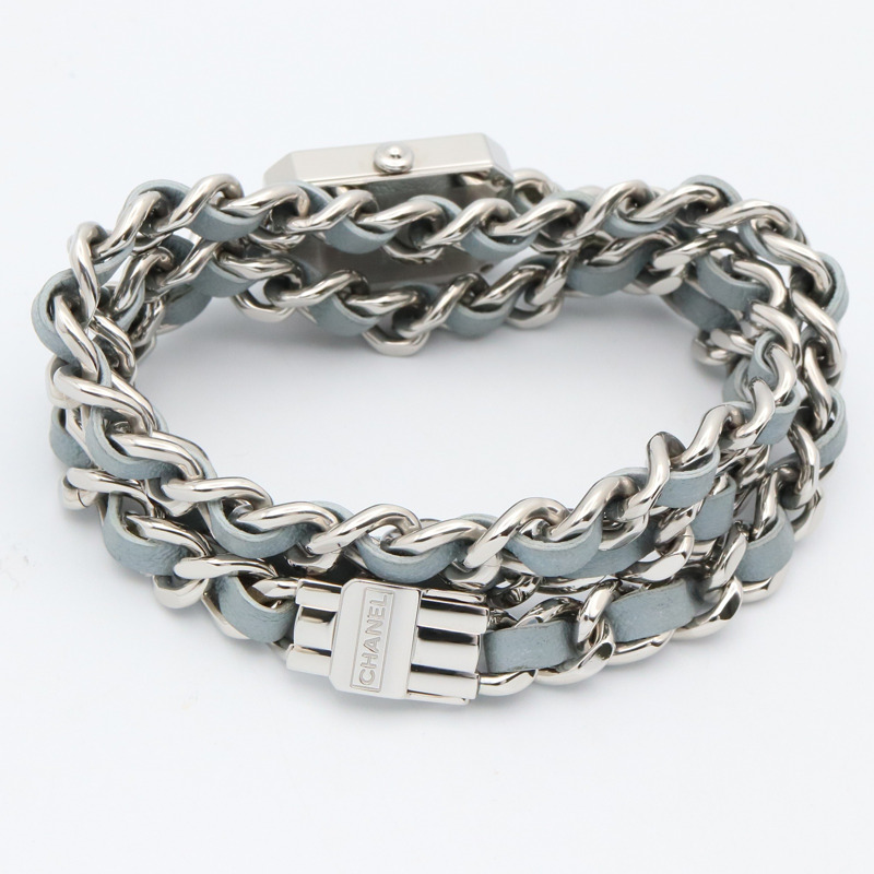 香奈兒 Premiere Rock 系列腕錶，不鏽鋼錶殼，皮革錶帶，白色錶盤，白色錶殼，型號 H4327，女款-4