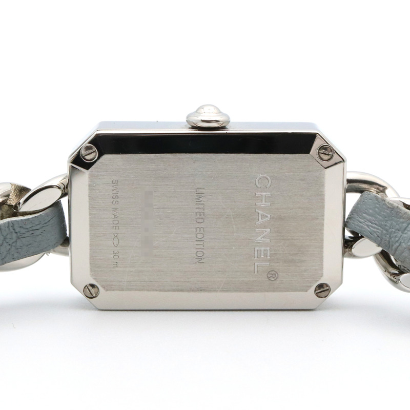 香奈兒 Premiere Rock 系列腕錶，不鏽鋼錶殼，皮革錶帶，白色錶盤，白色錶殼，型號 H4327，女款-5