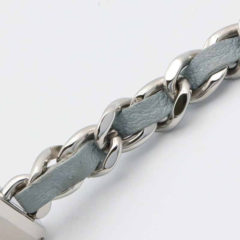 香奈兒 Premiere Rock 系列腕錶，不鏽鋼錶殼，皮革錶帶，白色錶盤，白色錶殼，型號 H4327，女款-11