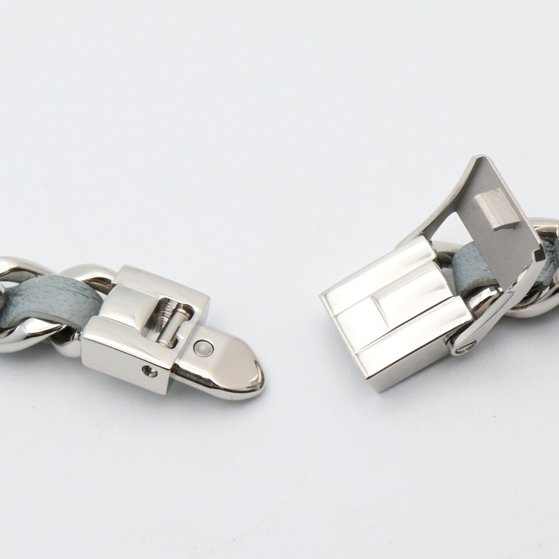 香奈兒 Premiere Rock 系列腕錶，不鏽鋼錶殼，皮革錶帶，白色錶盤，白色錶殼，型號 H4327，女款-13