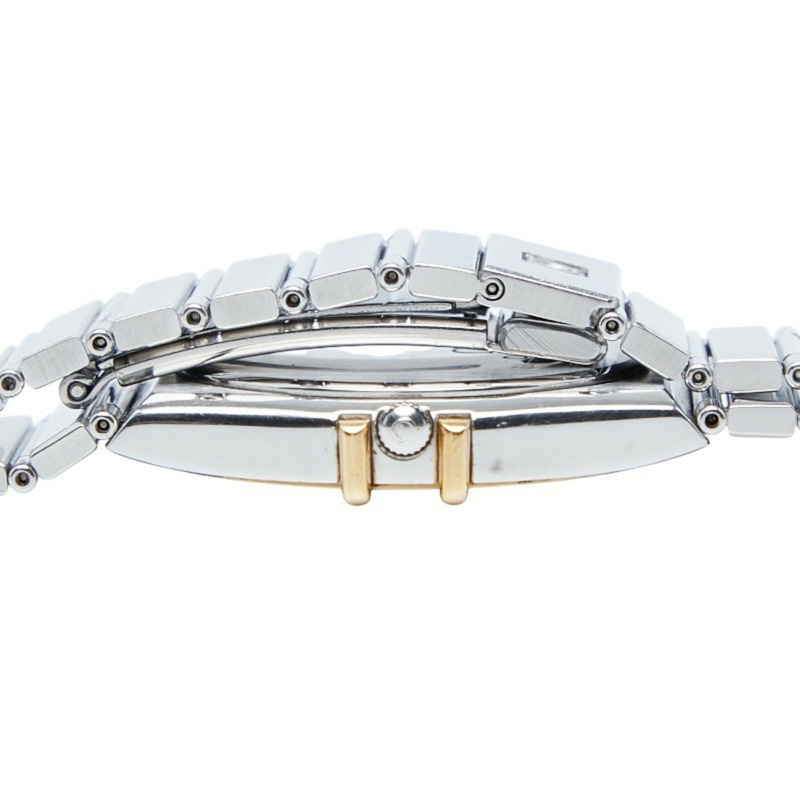 歐米茄星座系列石英腕錶，金色錶盤，不鏽鋼和黃金材質，男童款-4