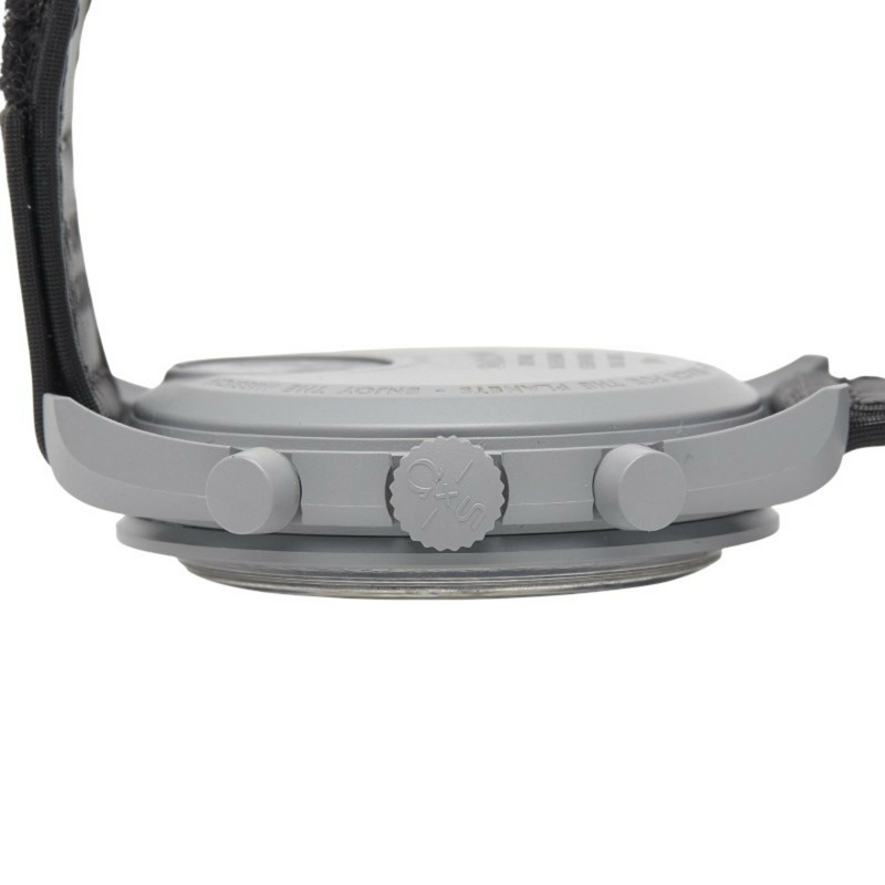 歐米茄 x Swatch 登月計畫腕錶 SO33M100 石英機芯 黑色錶盤 陶瓷尼龍錶帶 男士 OMEGA-4