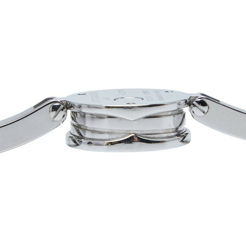 寶格麗 B.zero1 12P 鑽石手鐲腕錶，藍色貝殼錶盤，不鏽鋼手鐲款，型號 BZ22S，石英機芯，女士款-4