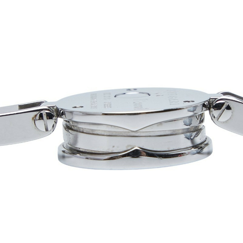 寶格麗 B.zero1 12P 鑽石手鐲腕錶，藍色貝殼錶盤，不鏽鋼手鐲款，型號 BZ22S，石英機芯，女士款-5