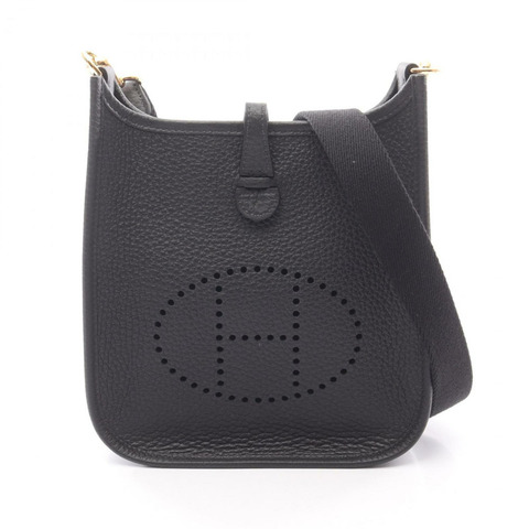 愛馬仕 Evelyn Amazon TPM Togo 單肩包，女士，黑色