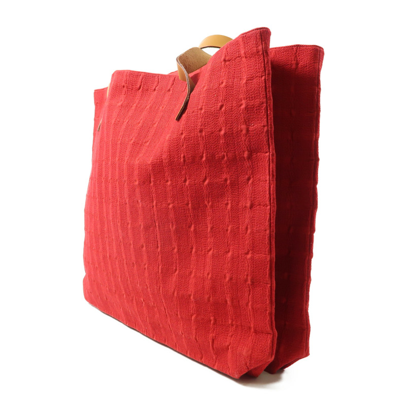 紅色 帆布 Amedaba 肩背包 銀扣【HERMES 愛馬仕】-2